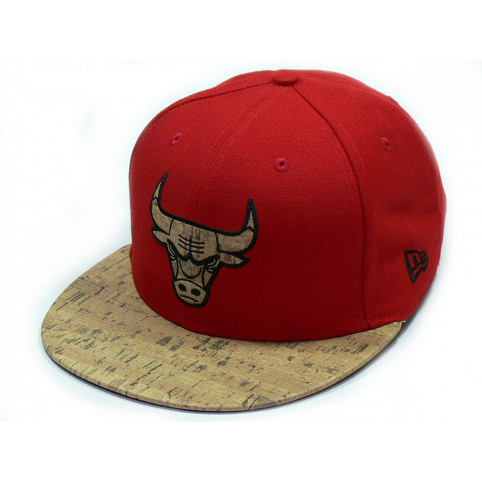 Casquette Chicago Bulls Cork New Era Fitted Rouge