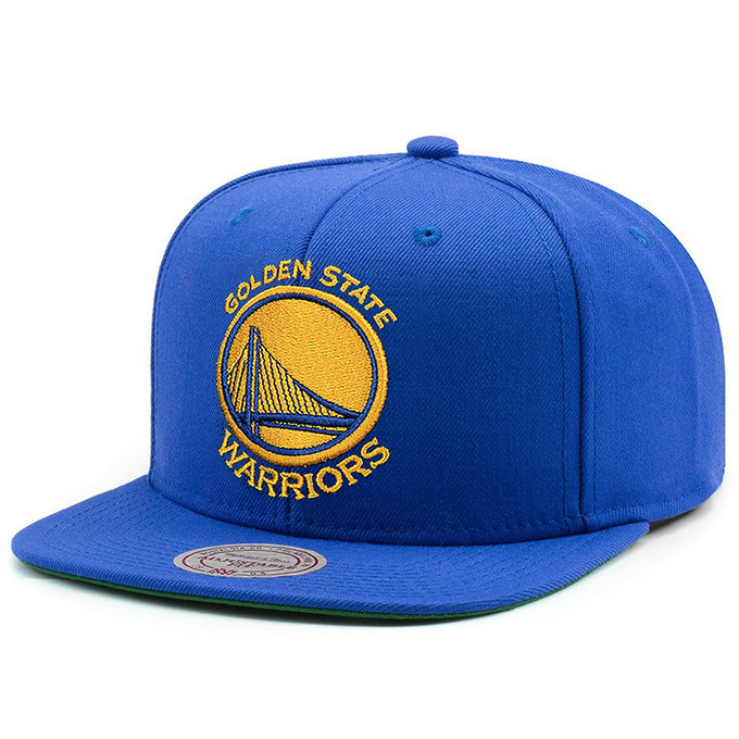 Casquette Golden State Warriors Solid Snapback Mitchell&Ness Bleu