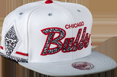 Casquette Katrina 3 Chicago Bulls Mitchell&Ness Snapback Blanc