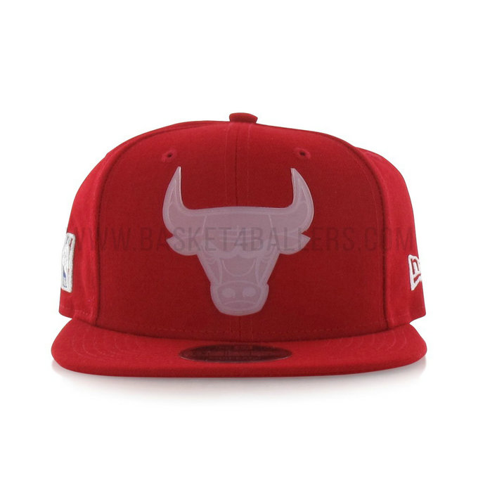 Casquette New Era Transparent Logo 9Fifty Chicago Bulls Rouge