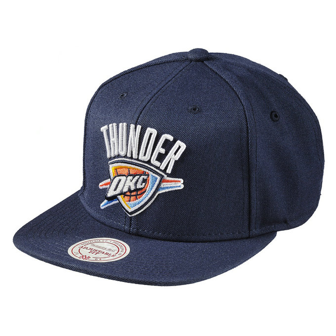 Casquette OKC Thunder Wool Solid Snapback Mitchell&Ness Bleu