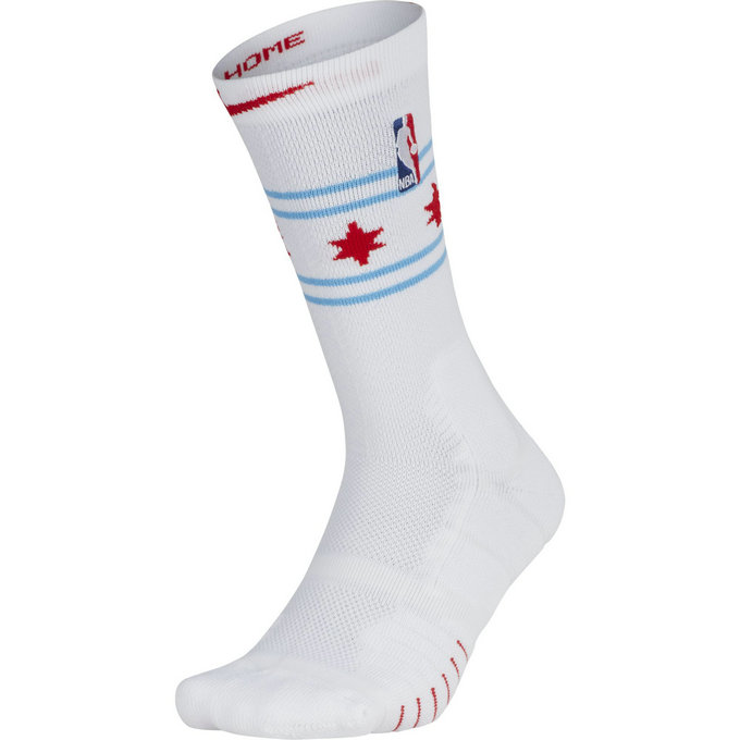 Chaussettes Chicago Bulls City Edition Elite Quick Blanc