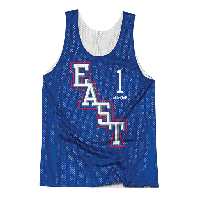 Débardeur NBA All-Star Tracy McGrady 2004 East Reversible Mitchell&Ness Bleu