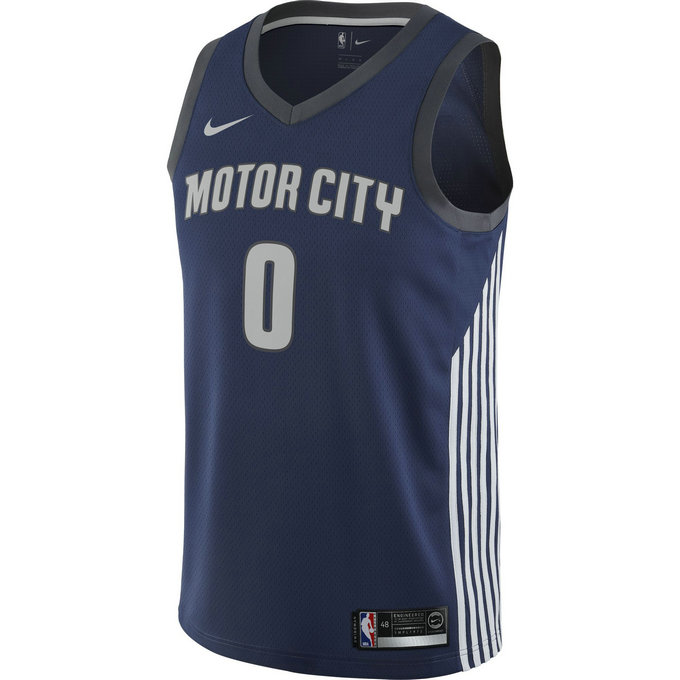 Maillot Andre Drummond City Edition Swingman (detroit Pistons) Bleu