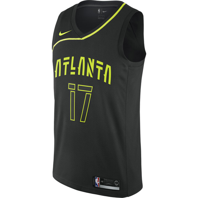 Maillot Dennis Schröder City Edition Swingman (atlanta Hawks) Noir