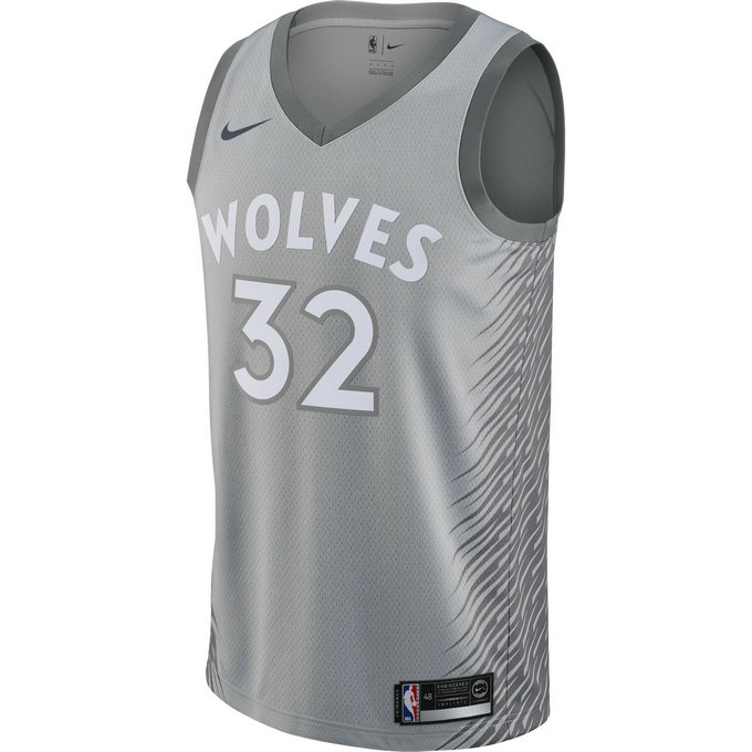 Maillot Karl-anthony Towns City Edition Minnesota Timberwolves Swingman Noir