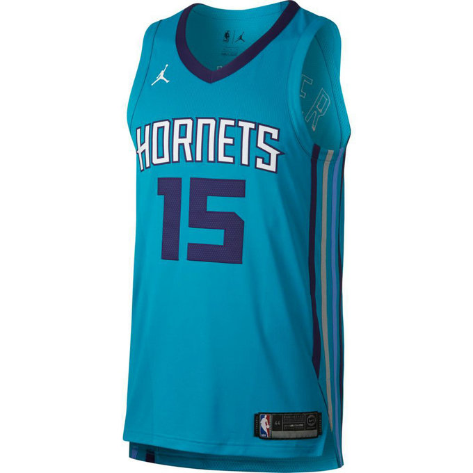 Maillot Kemba Walker Charlotte Hornets authentic Jordan association Bleu