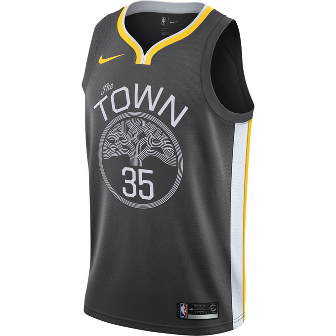 Maillot Kevin Durant Golden State Warriors Statement Edition Swingman Noir