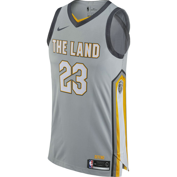 Maillot Lebron James City Edition Authentic Cleveland Cavaliers Noir