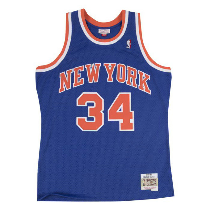 Maillot NBA Charles Oakley New York Knicks 1991-92 Swingman Mitchell&Ness Bleu