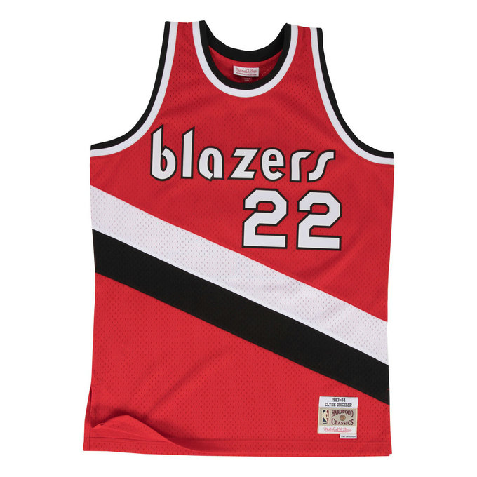 Maillot NBA Clyde Drexler Portland Trail Blazers 1983-84 Swingman Mitchell&Ness Rouge