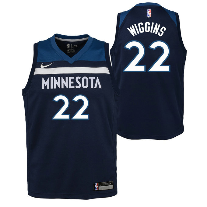 Maillot NBA Enfant Andrew Wiggins Minnesota Timberwolves Swingman Icon Bleu