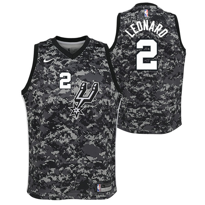 Maillot NBA Enfant Kawhi Leonard City Edition SA Spurs Swingman Noir