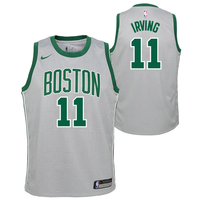 Maillot NBA Enfant Kyrie Irving City Edition Celtics Swingman Gris