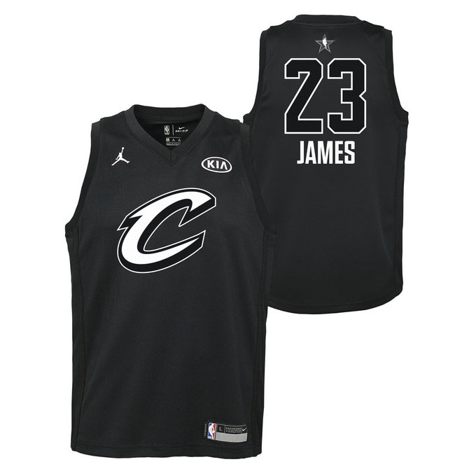 Maillot NBA Enfant LeBron James All Star Swingman Jordan Noir