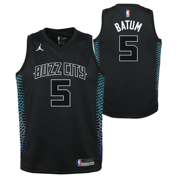 Maillot NBA Enfant Nicolas Batum City Edition Charlotte Hornets Swingman Jordan Noir