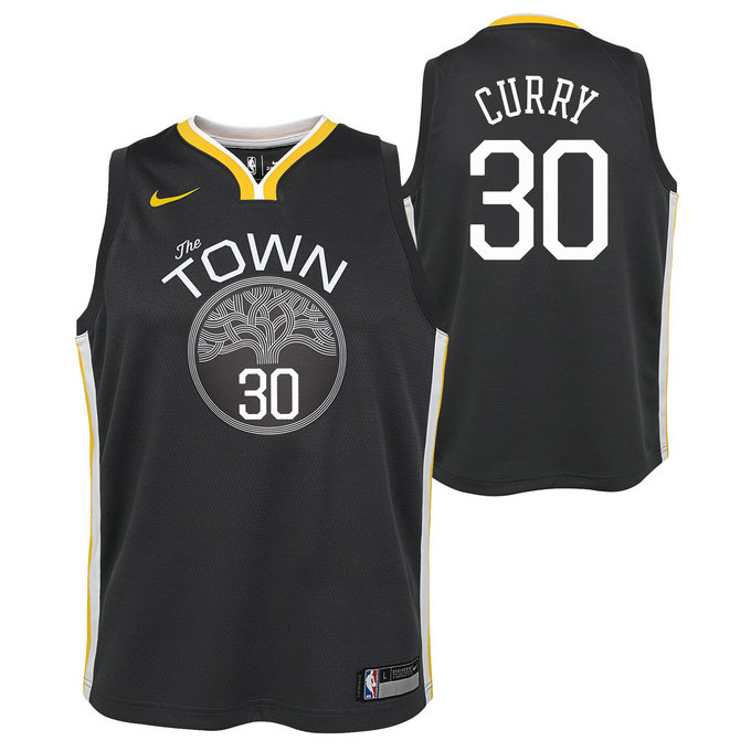 Maillot NBA Enfant Stephen Curry GS Warriors Swingman Statement Gris