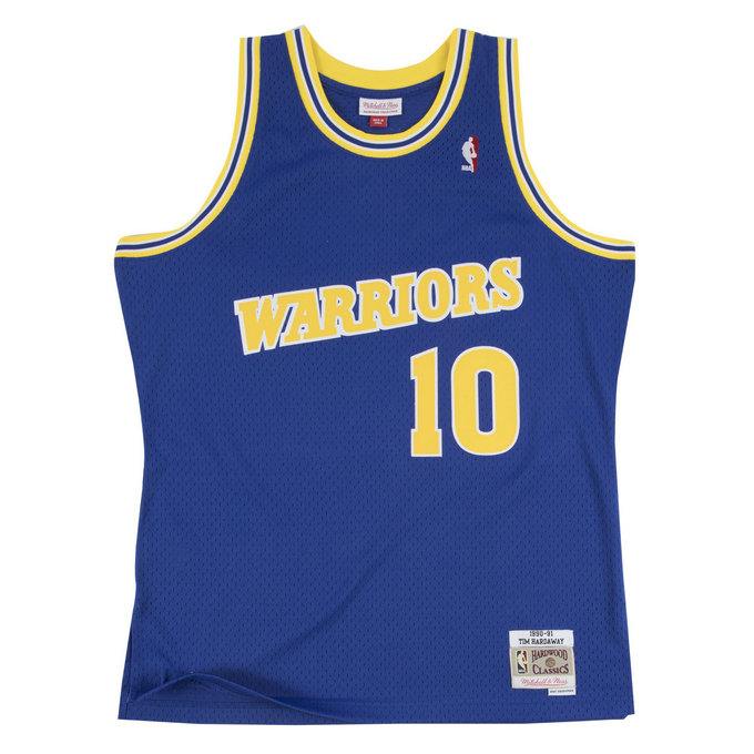 Maillot NBA Tim Hardaway Warriors 1990-91 Swingman Mitchell&Ness Bleu