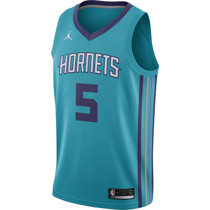 Maillot Nicolas Batum Charlotte Hornets Jordan Icon Edition Swingman Bleu