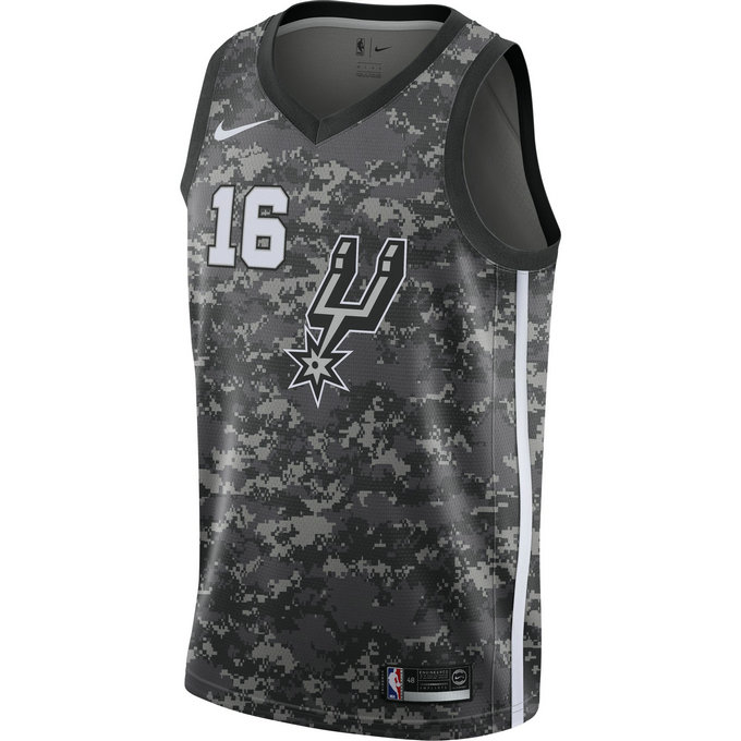 Maillot Pau Gasol City Edition Swingman (san Antonio Spurs) Noir