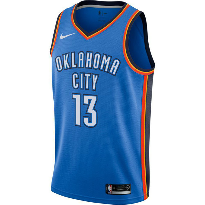 Maillot Paul George OKC Thunder Icon Edition Swingman Bleu