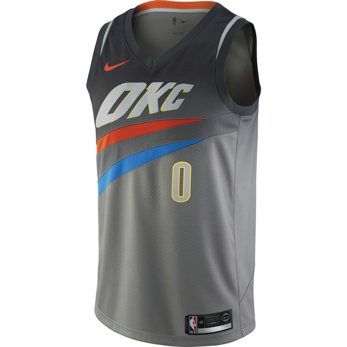 Maillot Russell Westbrook City Edition Oklahoma City Thunder Swingman Noir