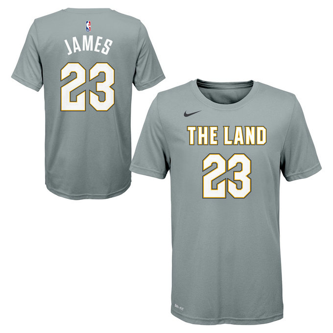 T-shirt NBA Enfant LeBron James City Edition Cleveland Cavaliers Gris