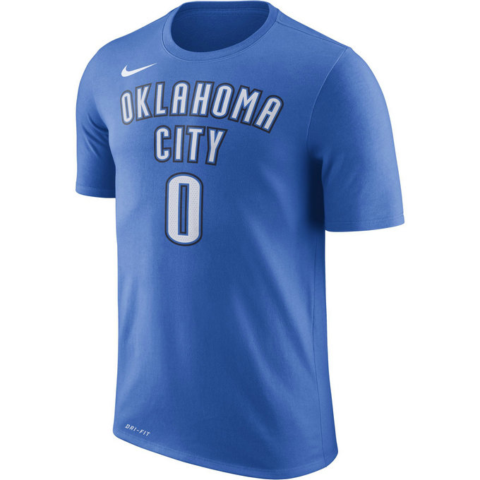 T-shirt Russell Westbrook Oklahoma City Thunder Dry signal Bleu