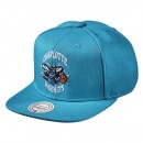 Casquette Charlotte Hornets Wool Solid Snapback Mitchell&Ness Bleu Remise Paris en ligne