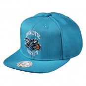 Casquette Charlotte Hornets Wool Solid Snapback Mitchell&Ness Bleu Remise Paris en ligne