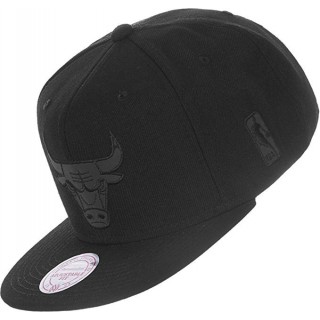 Casquette Chicago Bulls Wool Solid Snapback Mitchell&Ness Noir Vente En Ligne