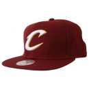 Casquette Cleveland Cavaliers Wool Solid Snapback Mitchell&Ness Rouge Site Officiel France