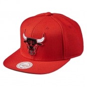 Casquette Mitchell & Ness Wool Solid Snapback Chicago Bulls Rouge Lyon