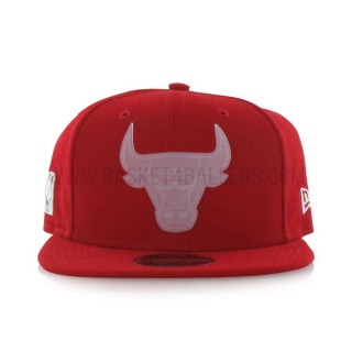 Casquette New Era Transparent Logo 9Fifty Chicago Bulls Rouge En Soldes