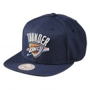 Acheter Nouveau Casquette OKC Thunder Wool Solid Snapback Mitchell&Ness Bleu En Ligne