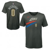 City Edition N&n Tee Ss Thunder Westbrook Russell Nba Bleu à Vendre