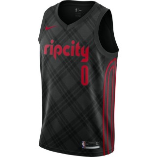 Vente De Maillot Damian Lillard City EditionPortland Trail Blazers Swingman Noir