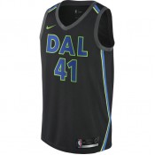 Maillot Dirk Nowitzki City Edition Swingman (dallas Mavericks) Noir Pas Cher Prix