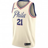 Site Maillot Joel Embiid City Edition Philadelphia 76ers Swingman Blanc pas cher