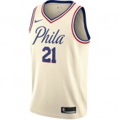 Site Maillot Joel Embiid City Edition Philadelphia 76ers Swingman Blanc pas cher