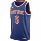 Maillot Kristaps Porziņģis New York Knicks Icon Edition Swingman Bleu Personnalisé