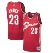 Maillot Mitchell & Ness Enfant LeBron James Cleveland Cavaliers 2003-2004 Rouge Prix En Gros