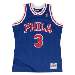 Maillot NBA Allen Iverson Philadelphia 76ers 1996-97 Swingman Mitchell&Ness Bleu Vendre Alsace