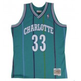 Prix De Maillot NBA Alonzo Mourning Charlotte Hornets Swingman Mitchell&Ness Bleu