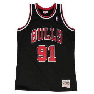 Maillot NBA Dennis Rodman Chicago Bulls 1997-98 Swingman Mitchell&Ness Noir Site Officiel