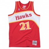 Maillot NBA Dominique Wilkins Atlanta Hawks 1986-87 Swingman Mitchell&Ness Rouge en solde