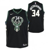 Maillot NBA Enfant Giannis Antetokounmpo Milwaukee Bucks Swingman Statement Noir Soldes Provence