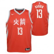 Original Maillot NBA Enfant James Harden City Edition Houston Rockets Swingman Rouge