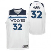 Maillot NBA Enfant Karl Anthony Towns Minesota Timberwolves Association Swingman Bleu au Meilleur Prix