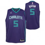 Maillot NBA Enfant Nicolas Batum Charlotte Hornets Swingman Statement Bleu Rabais en ligne